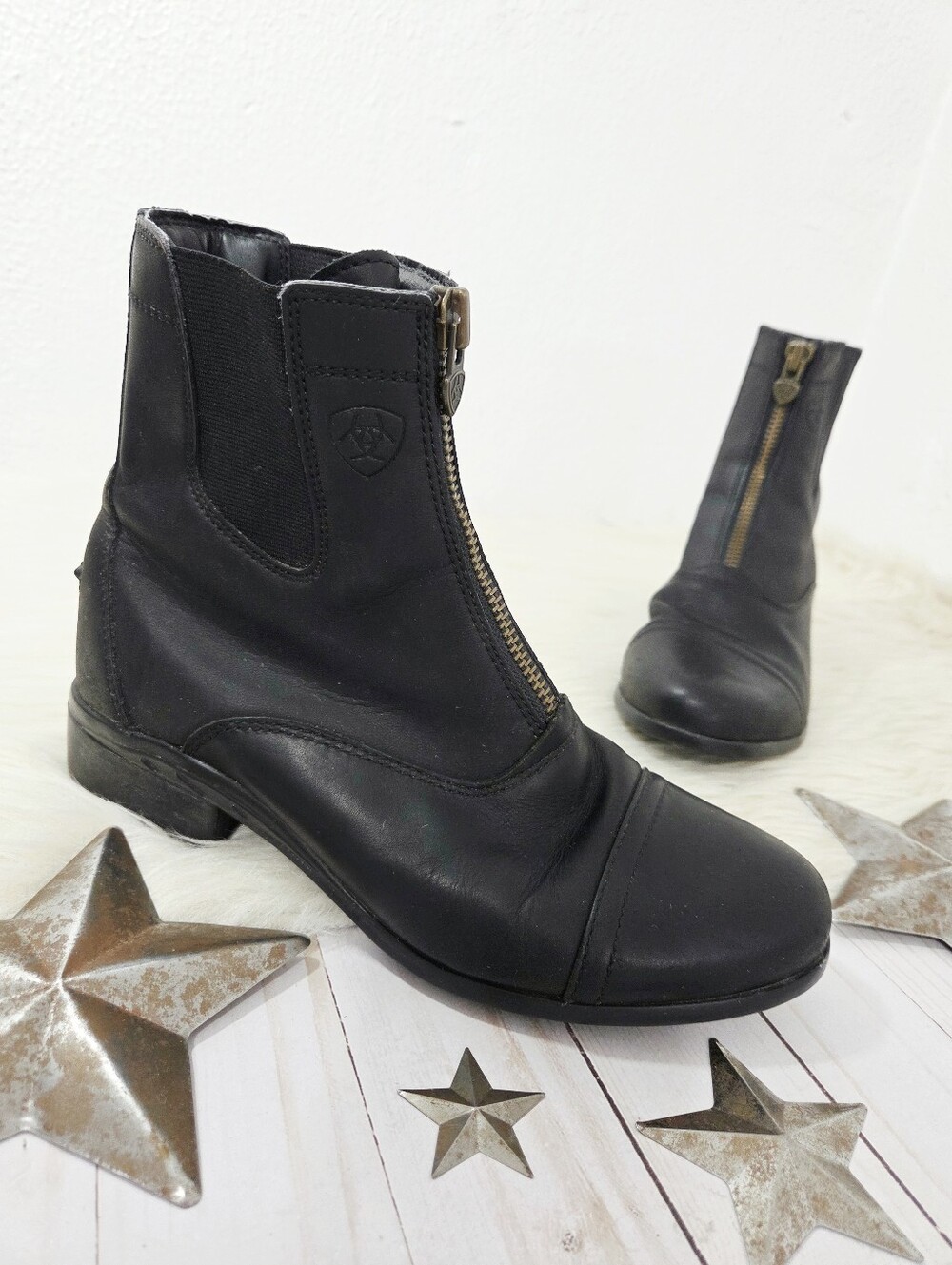 Ariat Women's Scout Paddock English Riding Zip Boots black Round Toe women's 8